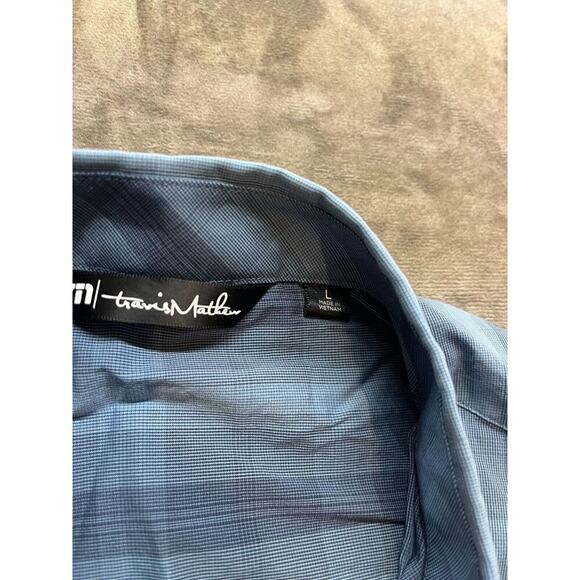 Travis Mathew Shirt Adult Large Button Up Striped Golf Golfing Casual Active Men - Picture 2 of 4